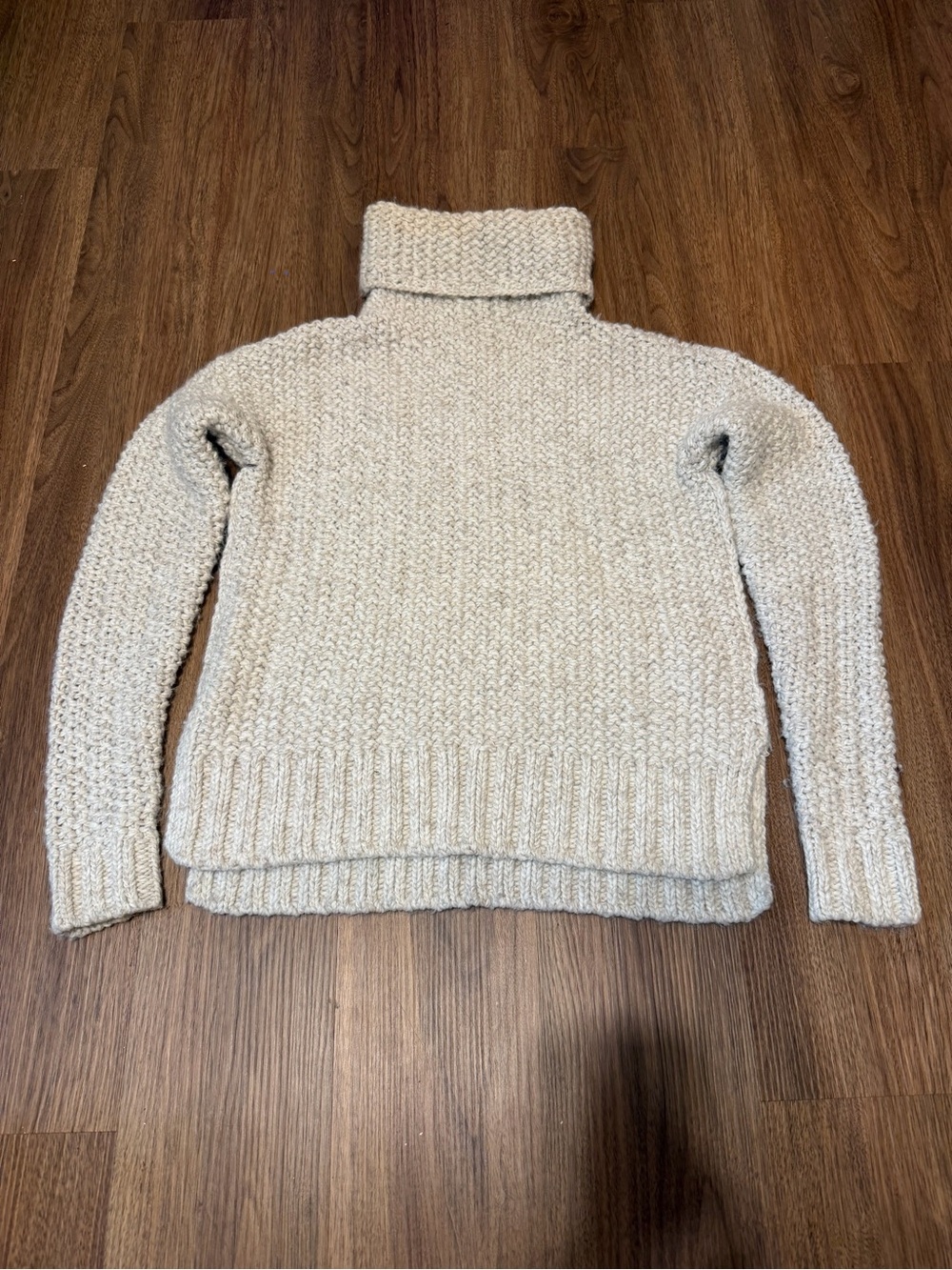 Abercrombie & Fitch Cream Chunky Turtleneck Sweater